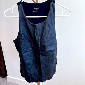 Victoria Secret. Black. Faux leather front, fabric back.